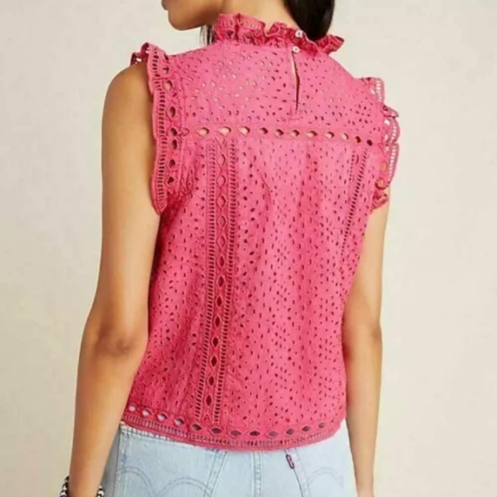 Anthropologie Tilly Eyelet Blouse by Maeve - Picture 4 of 9